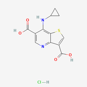 7-(Cyclopropylamino)thieno[3,2-b]pyridine-3,6-dicarboxylic acid hydrochloride