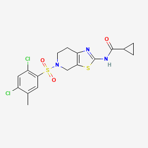 N-(5-((2,4-dichloro-5-methylphenyl)sulfonyl)-4,5,6,7-tetrahydrothiazolo[5,4-c]pyridin-2-yl)cyclopropanecarboxamide