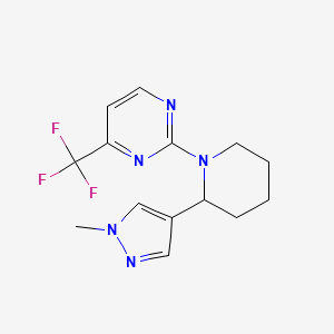 2-[2-(1-Methylpyrazol-4-yl)piperidin-1-yl]-4-(trifluoromethyl)pyrimidine