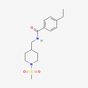 4-ethyl-N-((1-(methylsulfonyl)piperidin-4-yl)methyl)benzamide