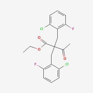 Ethyl 2,2-bis[(2-chloro-6-fluorophenyl)methyl]-3-oxobutanoate