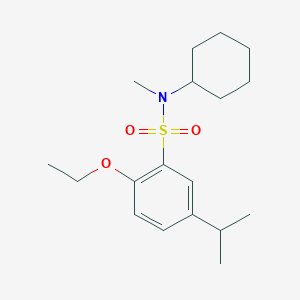 molecular formula C18H29NO3S B2500367 N-cyclohexyl-2-ethoxy-N-methyl-5-(propan-2-yl)benzene-1-sulfonamide CAS No. 946278-81-5
