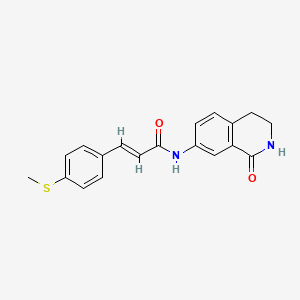(E)-3-(4-(methylthio)phenyl)-N-(1-oxo-1,2,3,4-tetrahydroisoquinolin-7-yl)acrylamide