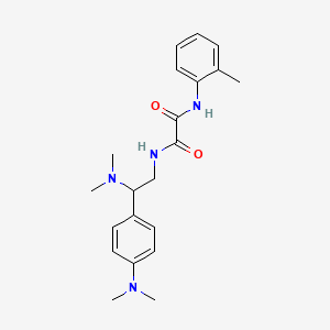 molecular formula C21H28N4O2 B2500373 N'-[2-(dimethylamino)-2-[4-(dimethylamino)phenyl]ethyl]-N-(2-methylphenyl)ethanediamide CAS No. 899956-73-1