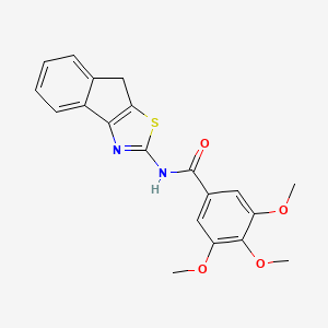 molecular formula C20H18N2O4S B2500395 N-(8H-indeno[1,2-d]thiazol-2-yl)-3,4,5-trimethoxybenzamide CAS No. 681158-09-8