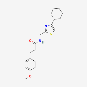 molecular formula C20H26N2O2S B2500417 N-[(4-cyclohexyl-1,3-thiazol-2-yl)methyl]-3-(4-methoxyphenyl)propanamide CAS No. 2034400-28-5