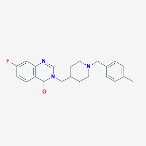 7-Fluoro-3-[[1-[(4-methylphenyl)methyl]piperidin-4-yl]methyl]quinazolin-4-one