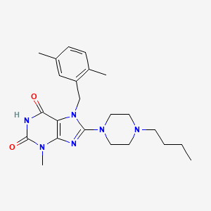8-(4-butylpiperazin-1-yl)-7-(2,5-dimethylbenzyl)-3-methyl-1H-purine-2,6(3H,7H)-dione