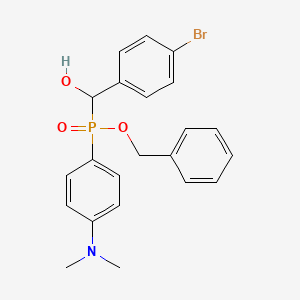 molecular formula C22H23BrNO3P B2500431 Benzyl ((4-bromophenyl)(hydroxy)methyl)(4-(dimethylamino)phenyl)phosphinate CAS No. 683231-21-2