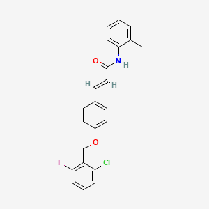 (E)-3-{4-[(2-chloro-6-fluorobenzyl)oxy]phenyl}-N-(2-methylphenyl)-2-propenamide