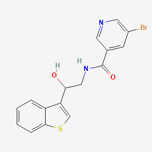 molecular formula C16H13BrN2O2S B2500438 N-[2-(1-benzothiophen-3-yl)-2-hydroxyethyl]-5-bromopyridine-3-carboxamide CAS No. 2097925-86-3