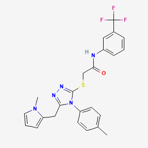 2-({4-(4-methylphenyl)-5-[(1-methyl-1H-pyrrol-2-yl)methyl]-4H-1,2,4-triazol-3-yl}thio)-N-[3-(trifluoromethyl)phenyl]acetamide
