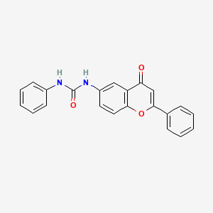 molecular formula C22H16N2O3 B2500446 1-(4-oxo-2-phenyl-4H-chromen-6-yl)-3-phenylurea CAS No. 923250-20-8
