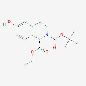 B2500460 2-O-Tert-butyl 1-O-ethyl (1S)-6-hydroxy-3,4-dihydro-1H-isoquinoline-1,2-dicarboxylate CAS No. 2248291-80-5