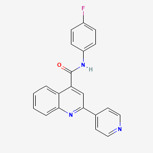 molecular formula C21H14FN3O B2500462 N-(4-fluorophenyl)-2-(pyridin-4-yl)quinoline-4-carboxamide CAS No. 879921-33-2
