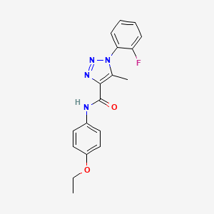 molecular formula C18H17FN4O2 B2500467 N-(4-ethoxyphenyl)-1-(2-fluorophenyl)-5-methyl-1H-1,2,3-triazole-4-carboxamide CAS No. 878428-89-8