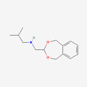 molecular formula C14H22ClNO2 B2500473 (5,9-Dihydro-6,8-dioxa-benzocyclohepten-7-ylmethyl)-isobutyl-amine CAS No. 435345-27-0