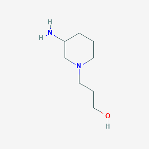 molecular formula C8H18N2O B2500500 3-(3-Aminopiperidin-1-yl)propan-1-ol CAS No. 1250587-26-8