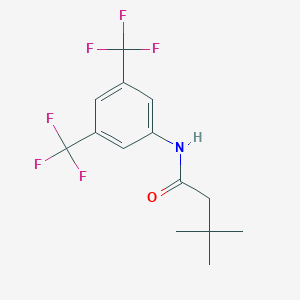 molecular formula C14H15F6NO B250051 N-[3,5-bis(trifluoromethyl)phenyl]-3,3-dimethylbutanamide 