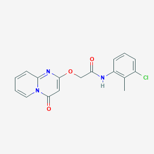 molecular formula C17H14ClN3O3 B2500513 N-(3-chloro-2-methylphenyl)-2-((4-oxo-4H-pyrido[1,2-a]pyrimidin-2-yl)oxy)acetamide CAS No. 1105213-83-9
