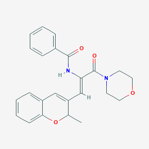 molecular formula C24H24N2O4 B2500514 N-[(Z)-1-(2-methyl-2H-chromen-3-yl)-3-morpholin-4-yl-3-oxoprop-1-en-2-yl]benzamide CAS No. 615274-31-2
