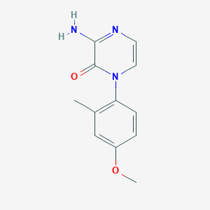 molecular formula C12H13N3O2 B2500523 3-Amino-1-(4-methoxy-2-methylphenyl)-1,2-dihydropyrazin-2-one CAS No. 2380095-60-1