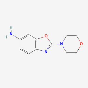 molecular formula C11H13N3O2 B2500536 2-(morpholin-4-yl)-1,3-benzoxazol-6-amine CAS No. 885524-03-8