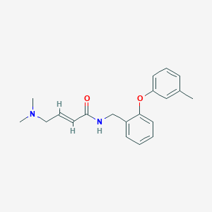 molecular formula C20H24N2O2 B2500543 (E)-4-(Dimethylamino)-N-[[2-(3-methylphenoxy)phenyl]methyl]but-2-enamide CAS No. 2411325-18-1