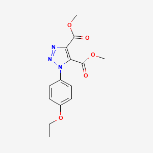 molecular formula C14H15N3O5 B2500544 dimethyl 1-(4-ethoxyphenyl)-1H-1,2,3-triazole-4,5-dicarboxylate CAS No. 887223-45-2