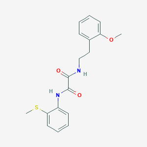 molecular formula C18H20N2O3S B2500573 N1-(2-methoxyphenethyl)-N2-(2-(methylthio)phenyl)oxalamide CAS No. 920247-38-7