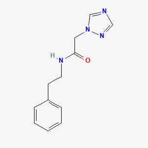 molecular formula C12H14N4O B2500576 N-phenethyl-2-(1H-1,2,4-triazol-1-yl)acetamide CAS No. 439110-55-1
