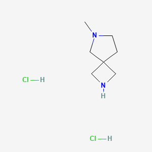 molecular formula C7H16Cl2N2 B2500598 6-Methyl-2,6-diazaspiro[3.4]octane dihydrochloride CAS No. 1980054-22-5
