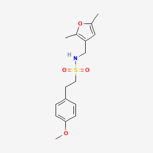 molecular formula C16H21NO4S B2500601 N-((2,5-dimethylfuran-3-yl)methyl)-2-(4-methoxyphenyl)ethanesulfonamide CAS No. 1351588-06-1