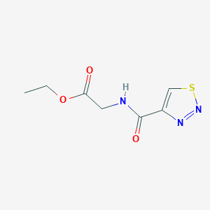 molecular formula C7H9N3O3S B2500626 Ethyl 2-(thiadiazole-4-carbonylamino)acetate CAS No. 1464819-62-2