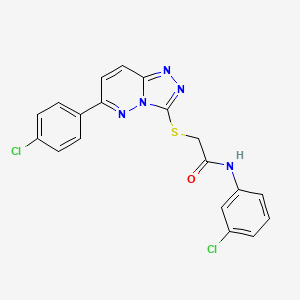 molecular formula C19H13Cl2N5OS B2500687 N-(3-chlorophenyl)-2-((6-(4-chlorophenyl)-[1,2,4]triazolo[4,3-b]pyridazin-3-yl)thio)acetamide CAS No. 894039-61-3