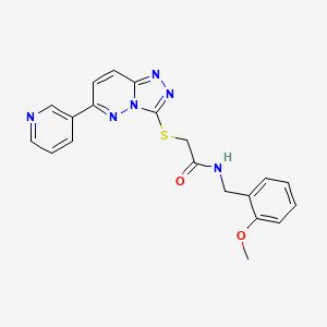 molecular formula C20H18N6O2S B2500697 N-[(2-methoxyphenyl)methyl]-2-{[6-(pyridin-3-yl)-[1,2,4]triazolo[4,3-b]pyridazin-3-yl]sulfanyl}acetamide CAS No. 894059-09-7