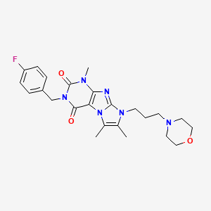 3-(4-fluorobenzyl)-1,6,7-trimethyl-8-(3-morpholinopropyl)-1H-imidazo[2,1-f]purine-2,4(3H,8H)-dione