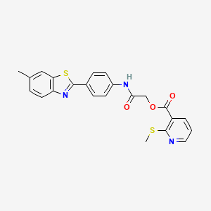 [2-[4-(6-Methyl-1,3-benzothiazol-2-yl)anilino]-2-oxoethyl] 2-methylsulfanylpyridine-3-carboxylate