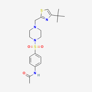 N-(4-((4-((4-(tert-butyl)thiazol-2-yl)methyl)piperazin-1-yl)sulfonyl)phenyl)acetamide