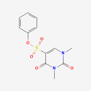 molecular formula C12H12N2O5S B2500738 phenyl 1,3-dimethyl-2,4-dioxo-1,2,3,4-tetrahydropyrimidine-5-sulfonate CAS No. 869070-39-3