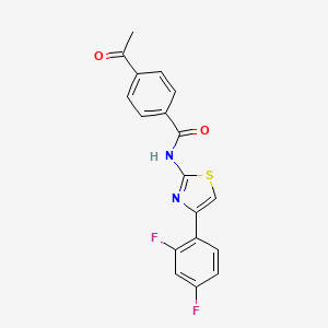 4-acetyl-N-(4-(2,4-difluorophenyl)thiazol-2-yl)benzamide