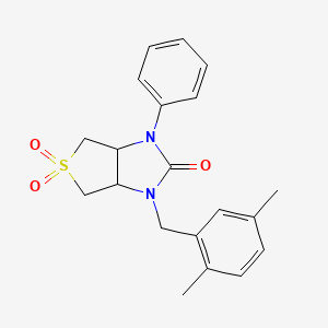 1-(2,5-dimethylbenzyl)-3-phenyltetrahydro-1H-thieno[3,4-d]imidazol-2(3H)-one 5,5-dioxide