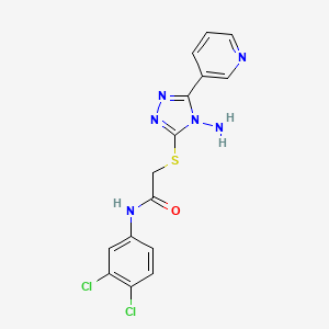 2-{[4-amino-5-(pyridin-3-yl)-4H-1,2,4-triazol-3-yl]sulfanyl}-N-(3,4-dichlorophenyl)acetamide
