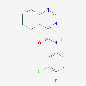 N-(3-Chloro-4-fluorophenyl)-5,6,7,8-tetrahydroquinazoline-4-carboxamide