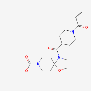 Tert-butyl 4-(1-prop-2-enoylpiperidine-4-carbonyl)-1-oxa-4,8-diazaspiro[4.5]decane-8-carboxylate