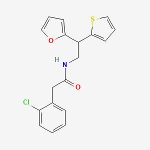2-(2-chlorophenyl)-N-[2-(furan-2-yl)-2-(thiophen-2-yl)ethyl]acetamide