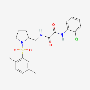 N1-(2-chlorophenyl)-N2-((1-((2,5-dimethylphenyl)sulfonyl)pyrrolidin-2-yl)methyl)oxalamide
