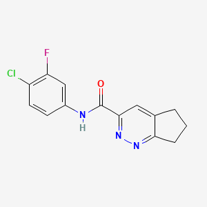 N-(4-Chloro-3-fluorophenyl)-6,7-dihydro-5H-cyclopenta[c]pyridazine-3-carboxamide