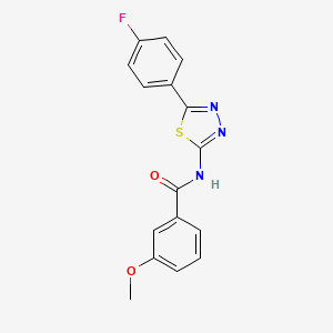 N-[5-(4-fluorophenyl)-1,3,4-thiadiazol-2-yl]-3-methoxybenzamide