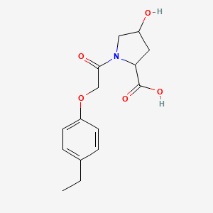 B2500761 1-[2-(4-Ethylphenoxy)acetyl]-4-hydroxypyrrolidine-2-carboxylic acid CAS No. 1192050-89-7